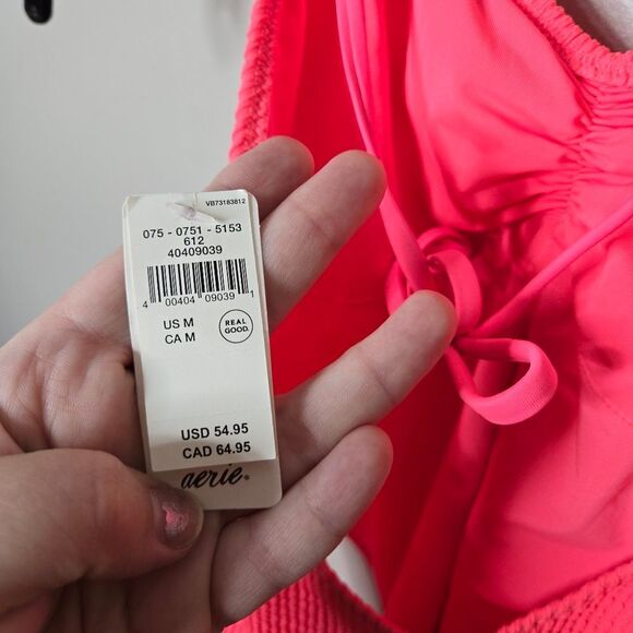 Aerie Hot Pink One Piece Swim Bikini Medium - Picture 5 of 6